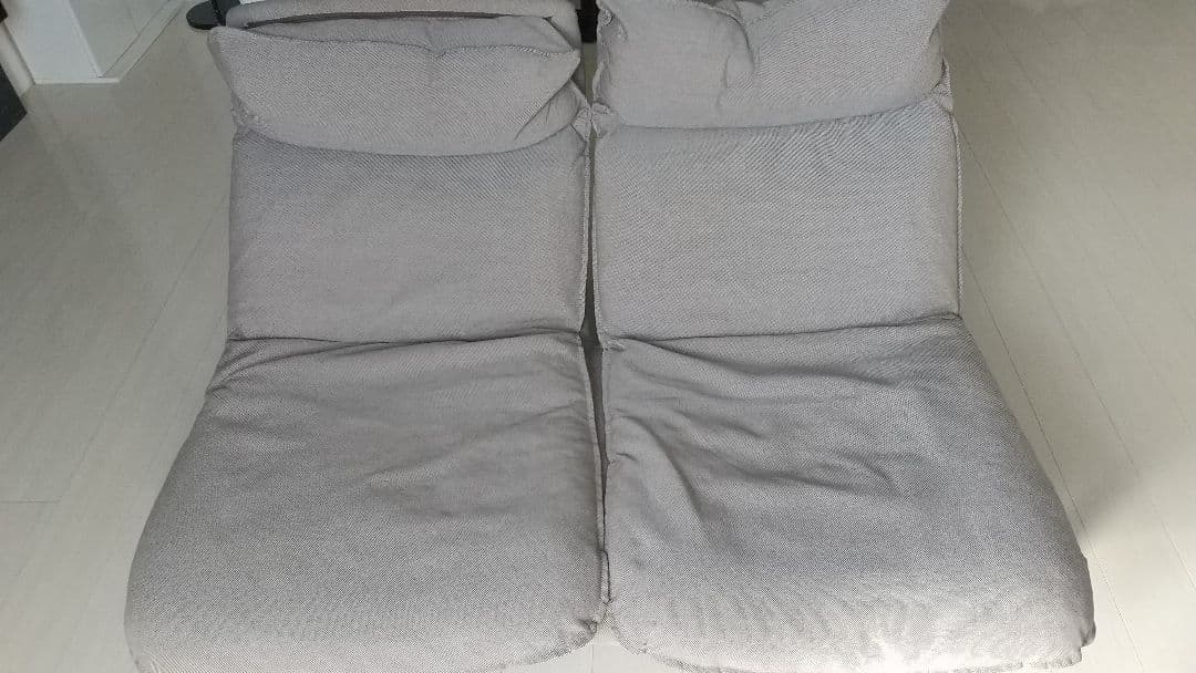 無印　ハイバックリクライニングソファ ベージュ　2人掛け