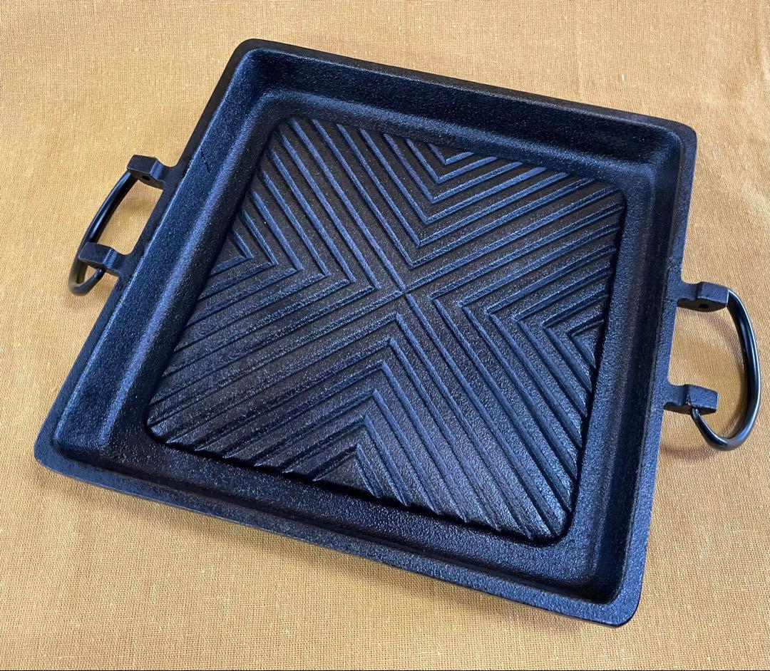 この冬 本物の 南部鉄器 で肉を焼こう‼️グリルパン④ 重量級 焼肉 鉄鍋 鉄分