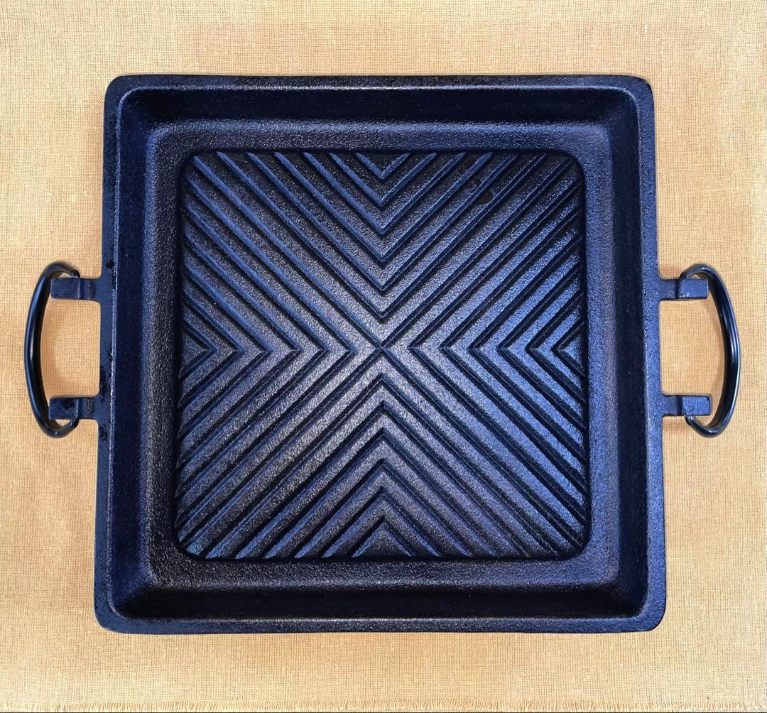 この冬 本物の 南部鉄器 で肉を焼こう‼️グリルパン④ 重量級 焼肉 鉄鍋 鉄分