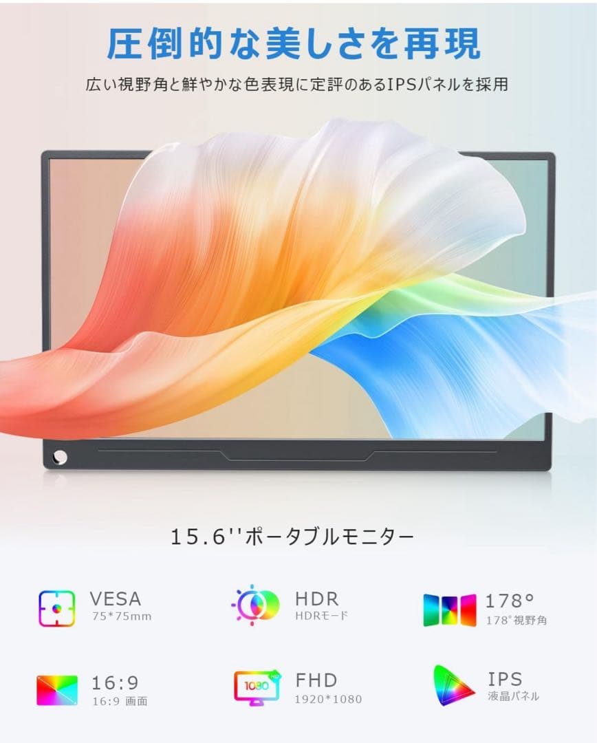 【超美品】モバイルディスプレイ　モニター　出張　在宅勤　リモートワーク