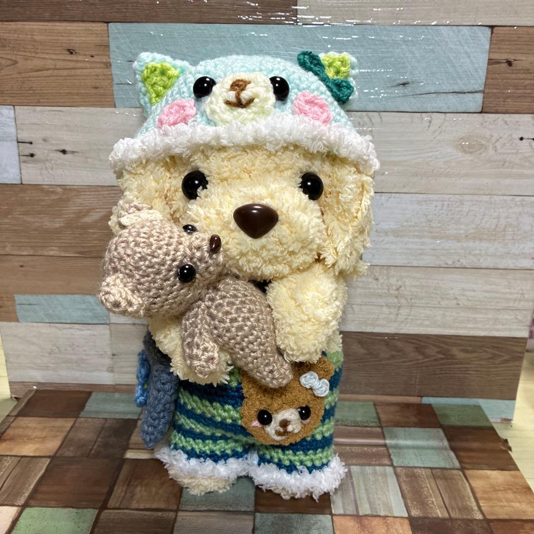 カスタマイズ可能❣️ファーヤーンのパンダさんあみぐる