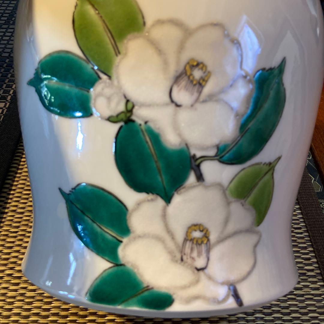 東京芸大　高橋絋　色絵　椿小鳥　壺　花瓶　置き物 木箱欠品