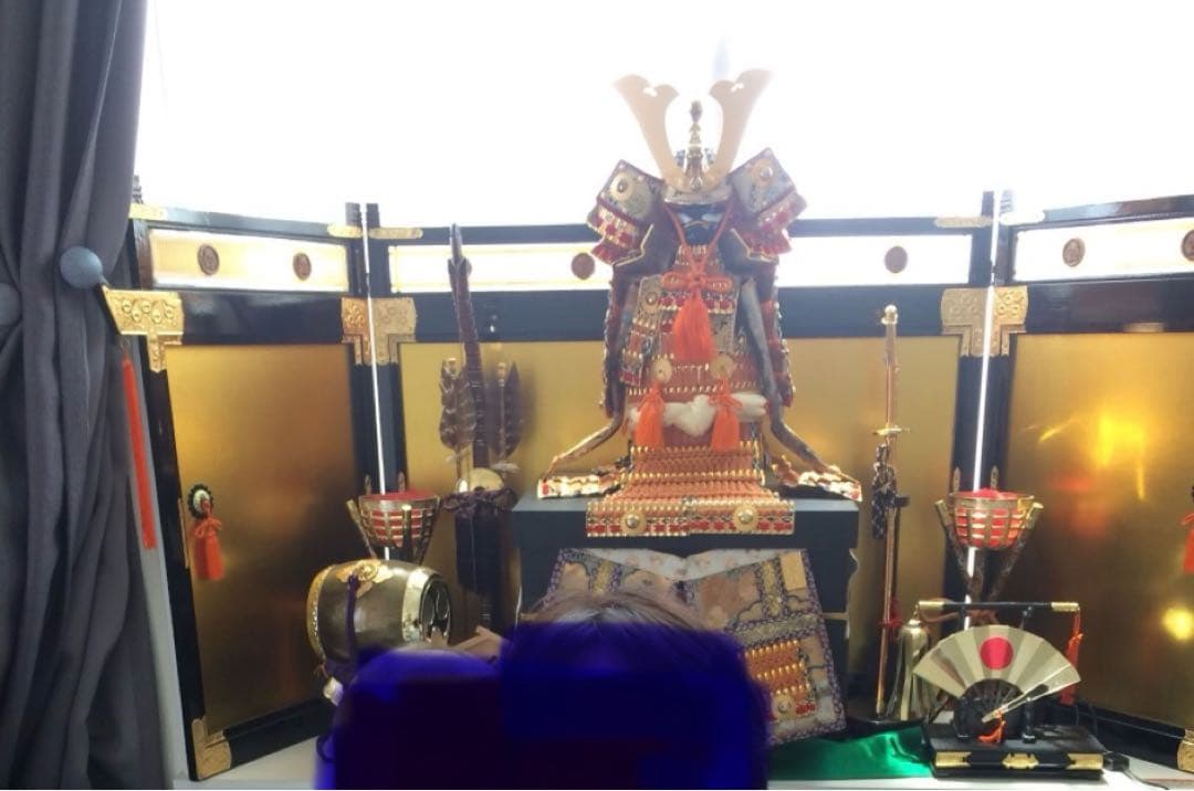 「秀月 五月人形 鎧飾り 木札付き 屏風60cm 弓太刀 フルセット」