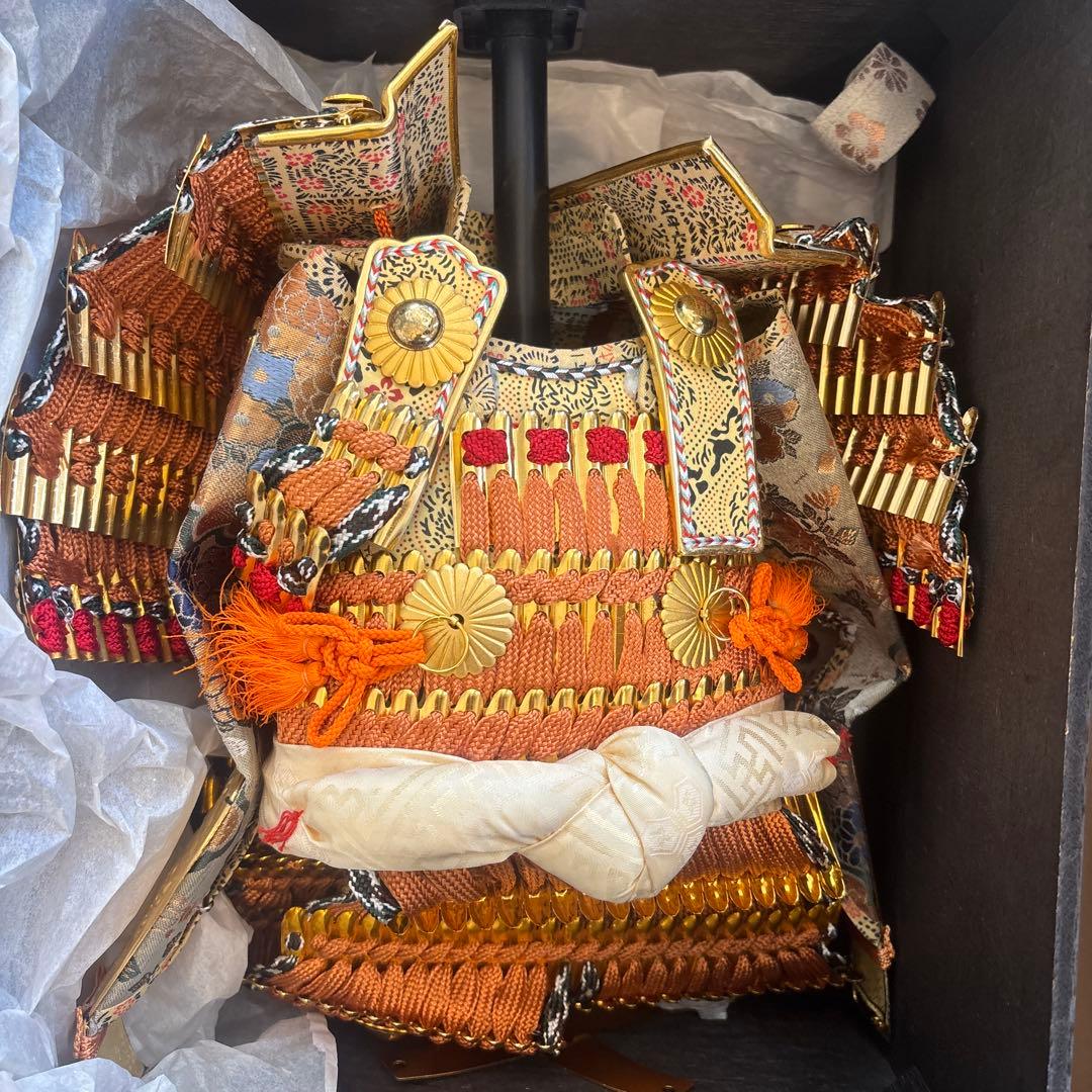 「秀月 五月人形 鎧飾り 木札付き 屏風60cm 弓太刀 フルセット」