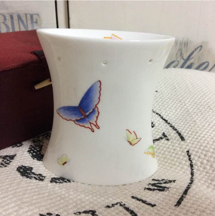 アロマポット 高級  陶器 中国 シンプリーライフ♡ 蝶々　バタフライ