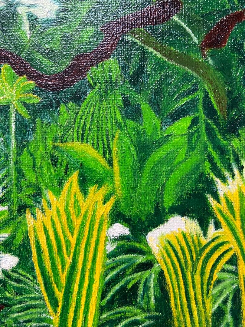 ルソー　肉筆手描きの油絵模写画　蛇使いの女