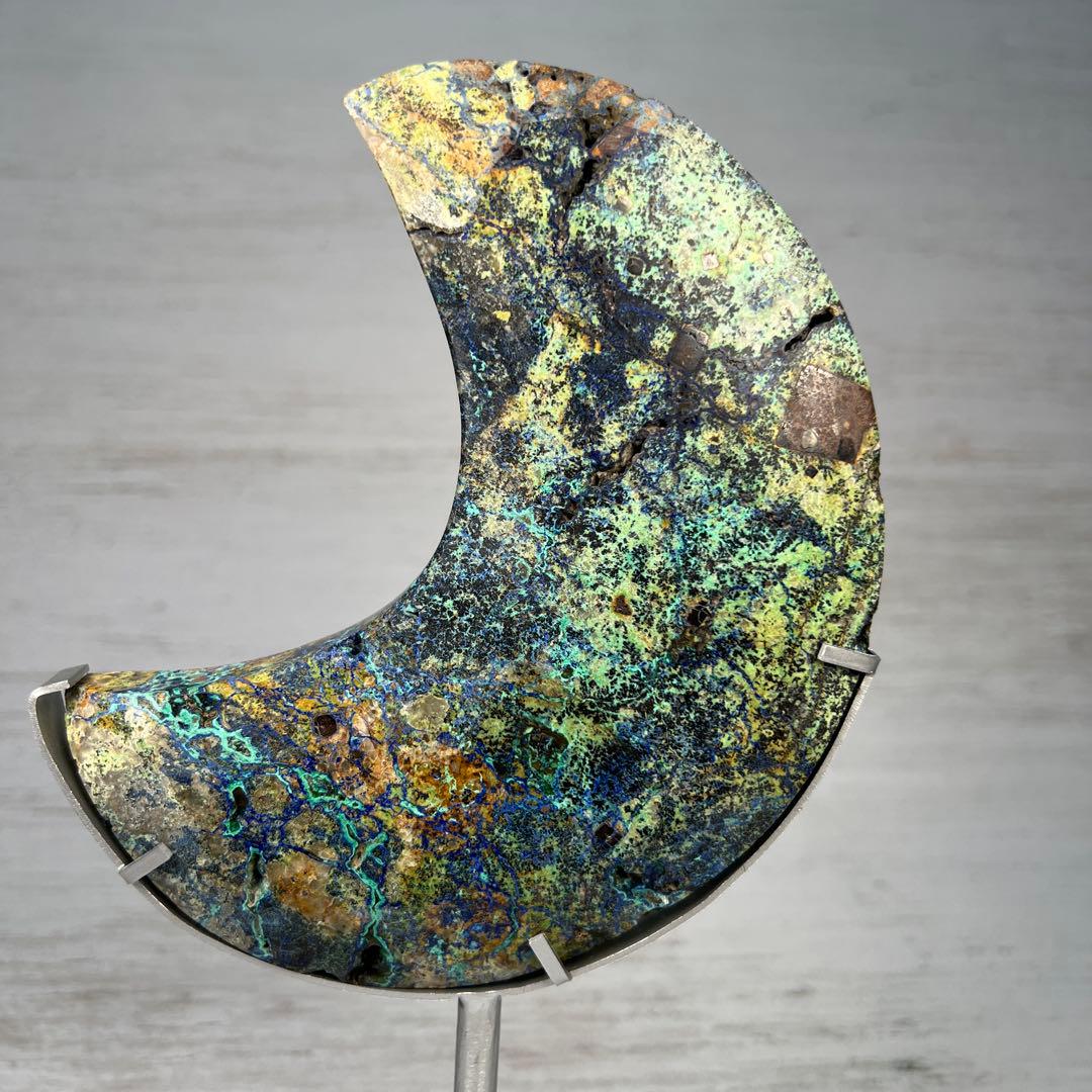 天然石　月　フェニックスストーン　台座付き