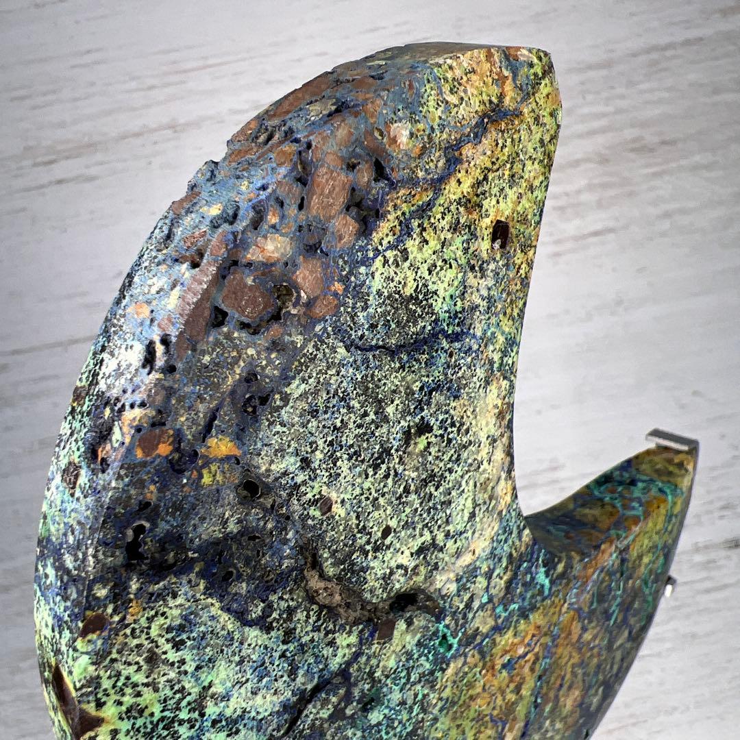 天然石　月　フェニックスストーン　台座付き