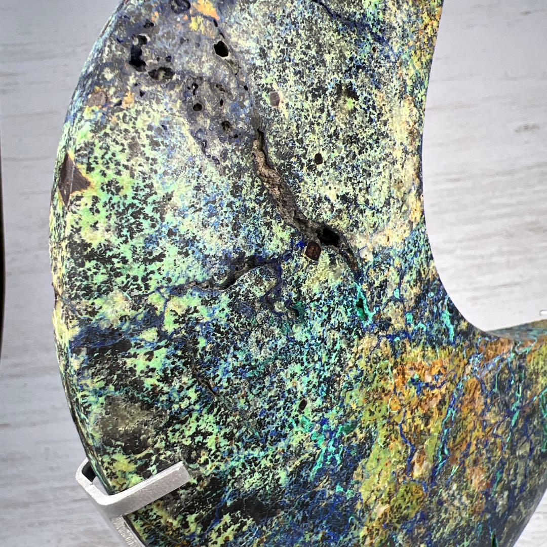 天然石　月　フェニックスストーン　台座付き