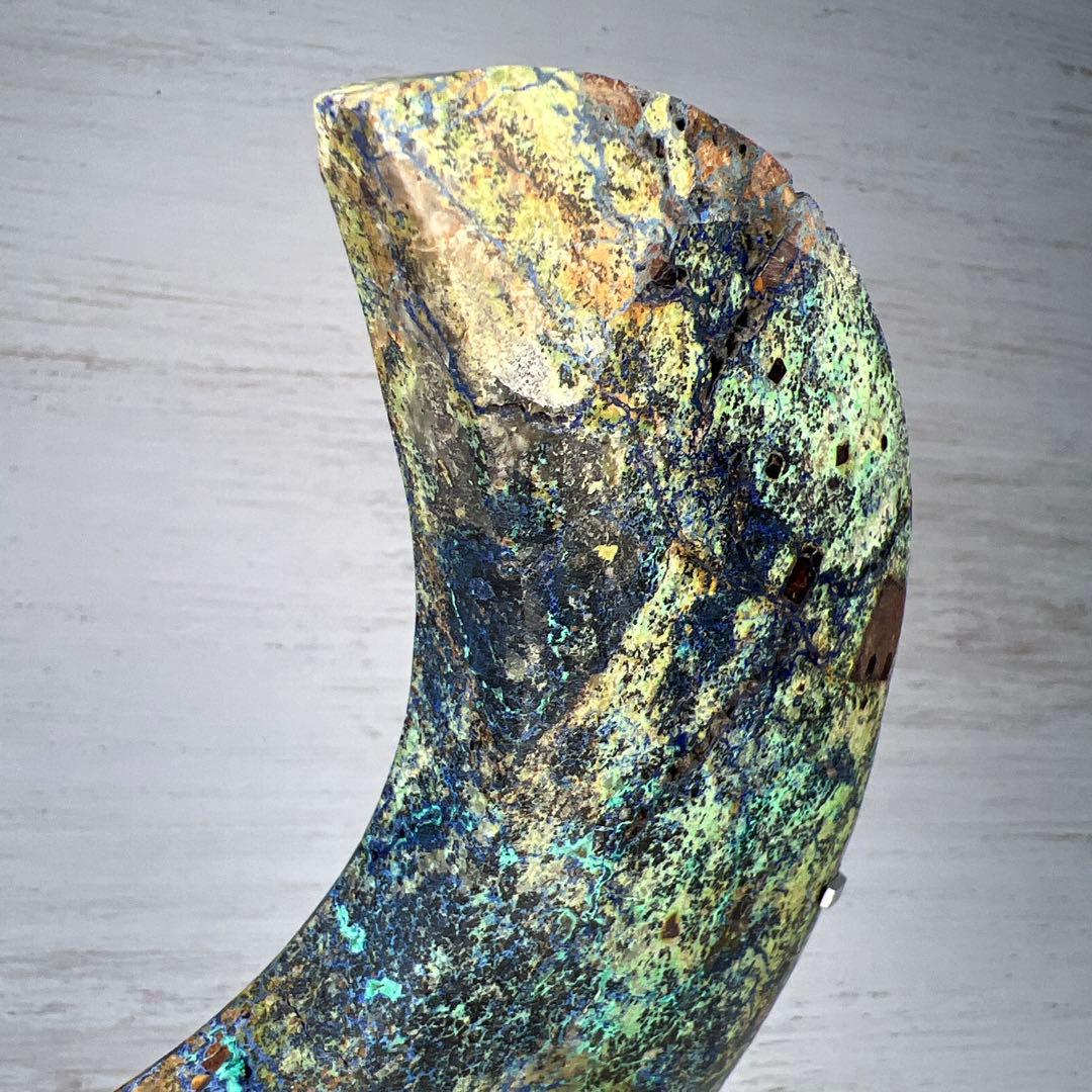 天然石　月　フェニックスストーン　台座付き