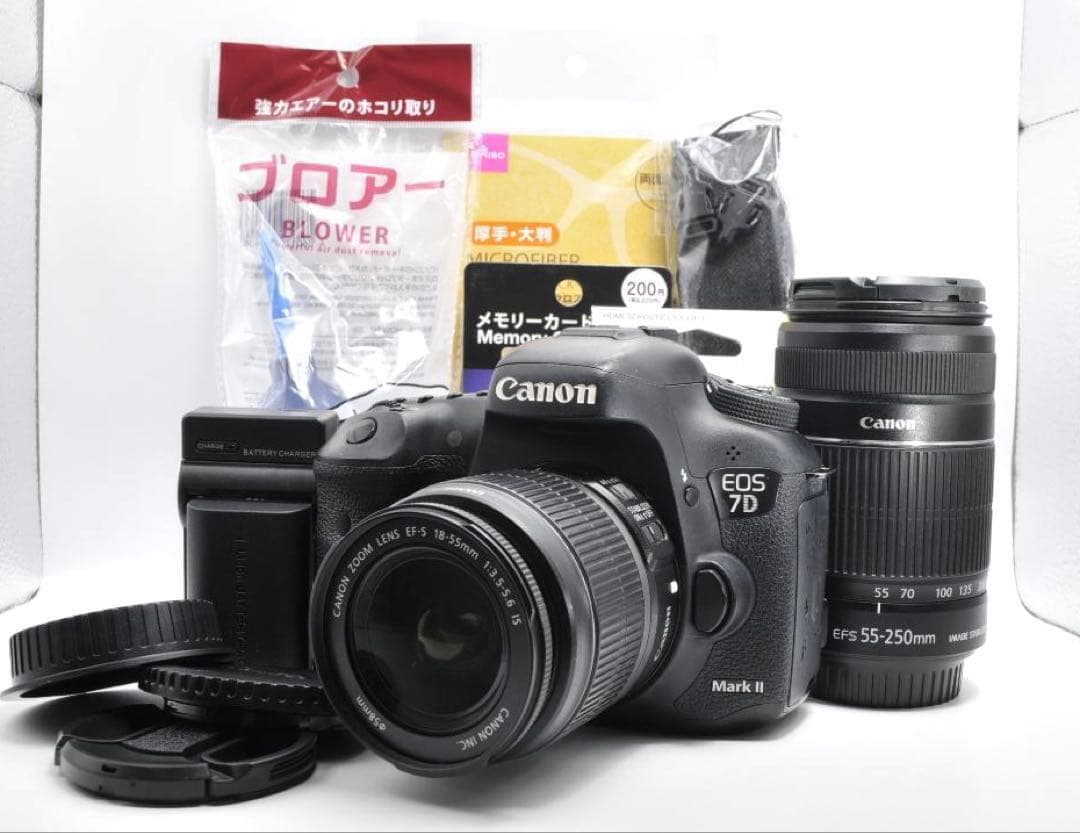 レンズ2本付✨Canon 7D Mark Ⅱ 連写 スマホ転送 デジタルカメラ