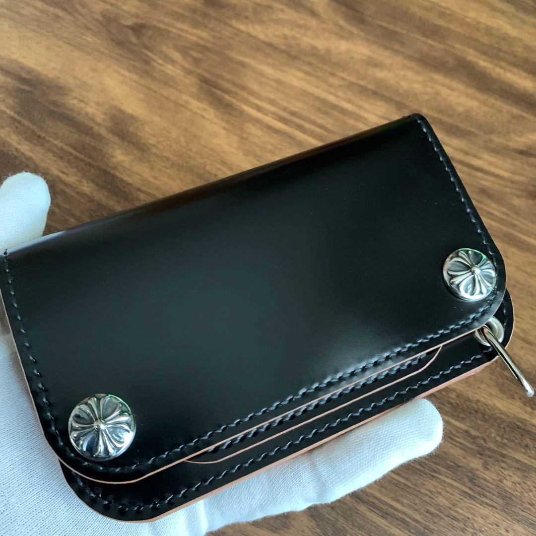 トラッカーウォレット コードバン CA008 肉厚silver925コンチョ