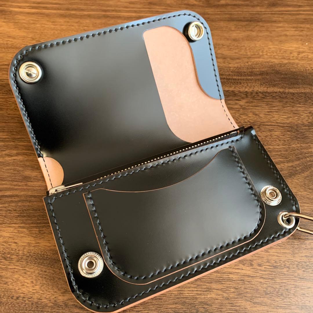 トラッカーウォレット コードバン CA008 肉厚silver925コンチョ