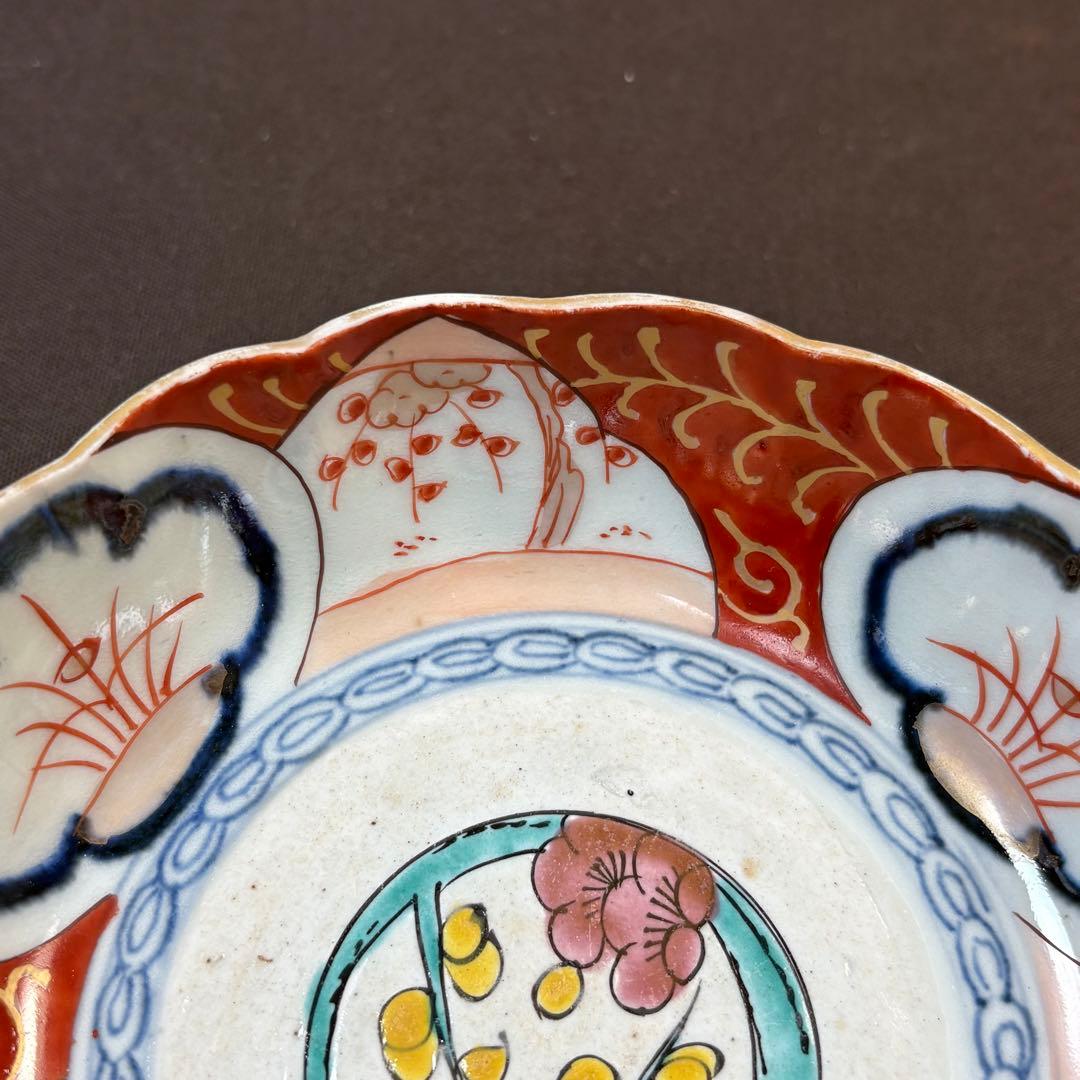 173 金彩 なます皿 3枚セット 印判皿 染付皿 伊万里焼 アンティーク 時代