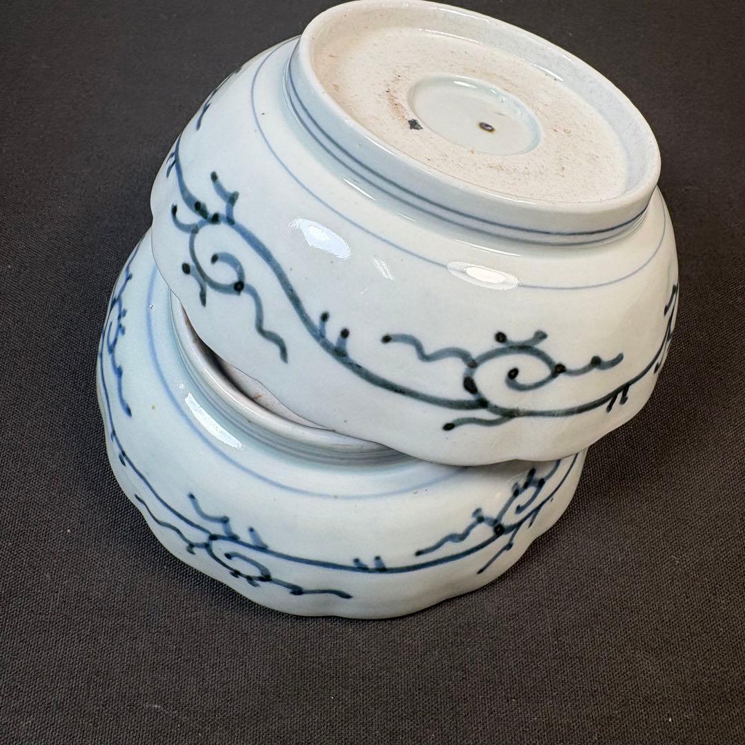 173 金彩 なます皿 3枚セット 印判皿 染付皿 伊万里焼 アンティーク 時代