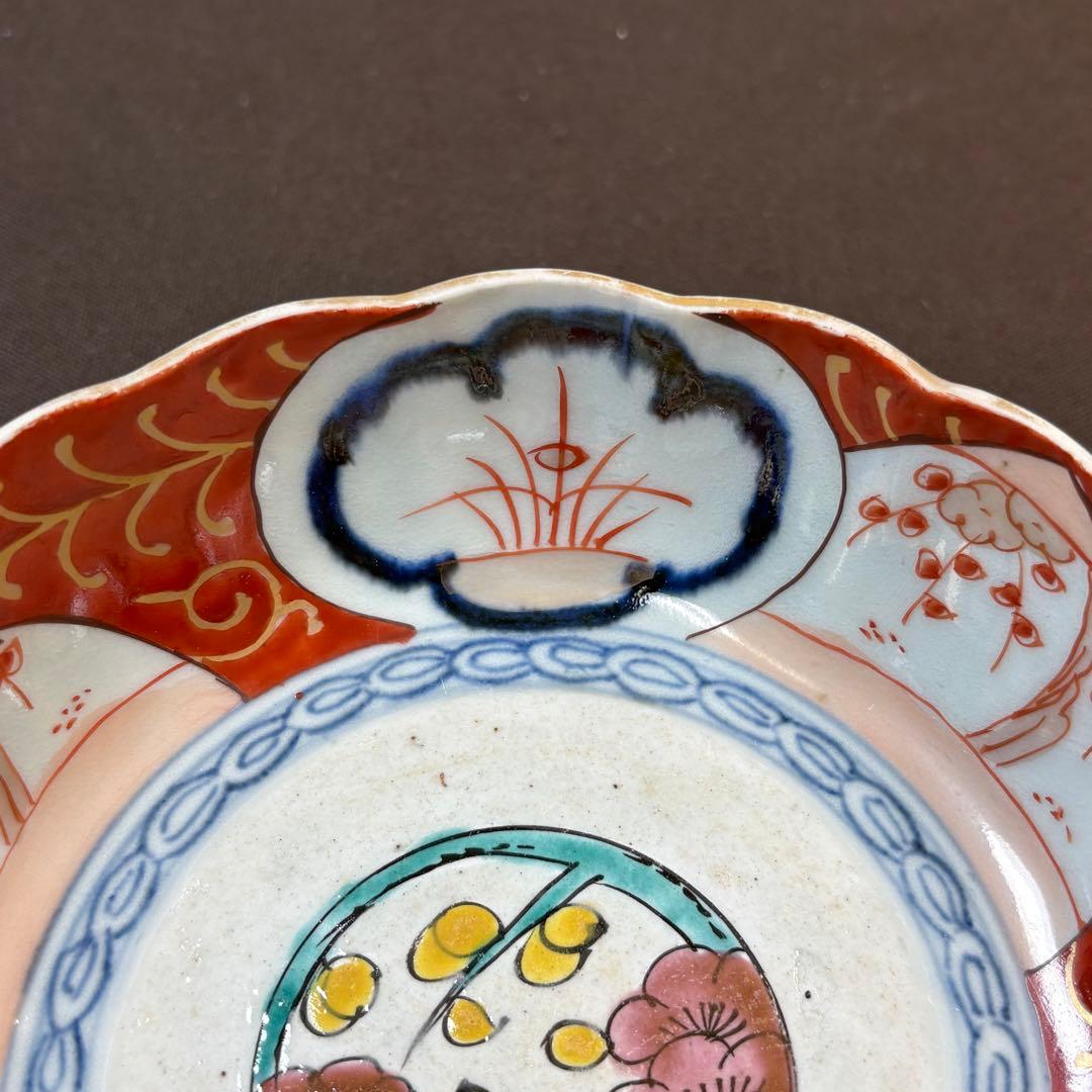 173 金彩 なます皿 3枚セット 印判皿 染付皿 伊万里焼 アンティーク 時代