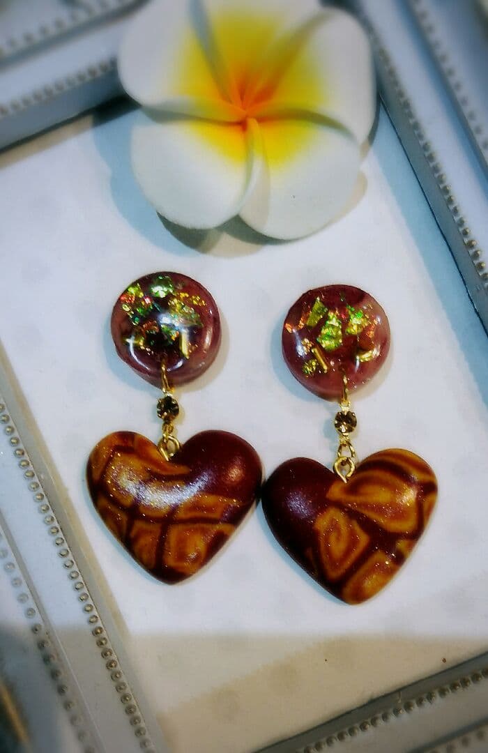 レイチェル専用♡《一点物！！再販不可》brown heart  イヤリング