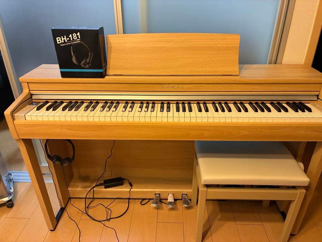 KAWAI 電子ピアノ BH-181 3ペダル ヘッドフォン付
