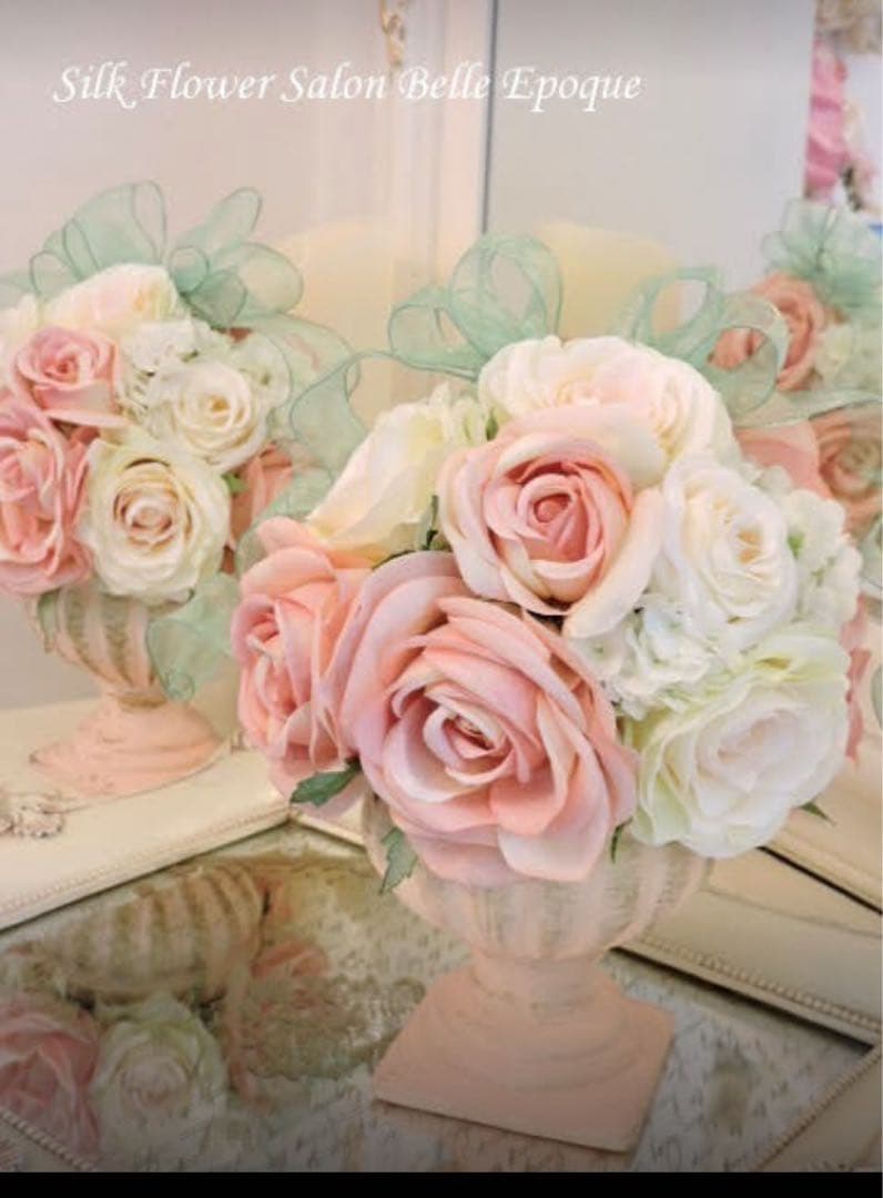 【1点限り】上質なフレンチローズのアーティフィシャルフラワーアレンジ