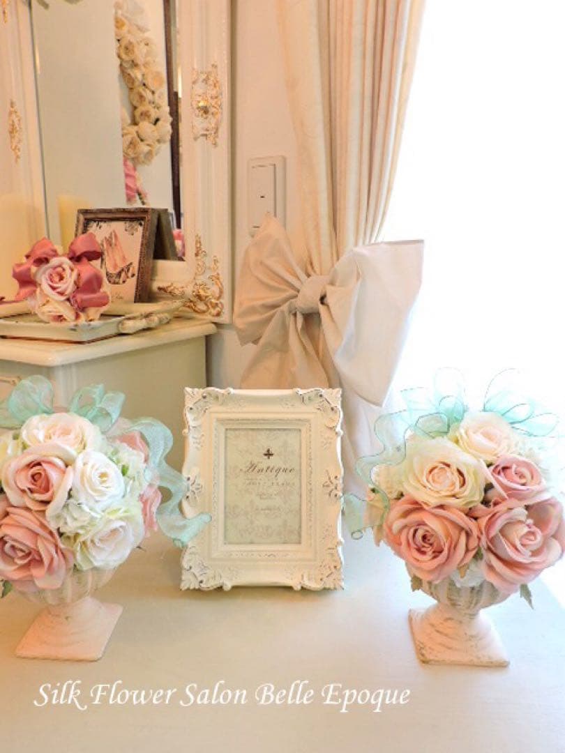 【1点限り】上質なフレンチローズのアーティフィシャルフラワーアレンジ