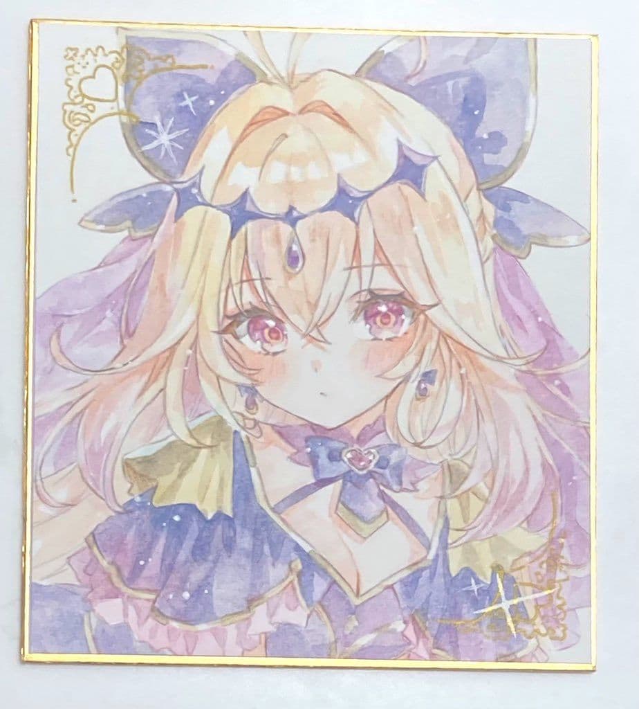 手描きイラスト　名探偵プリキュア　キュアルカナ・シャドウ　色紙原画