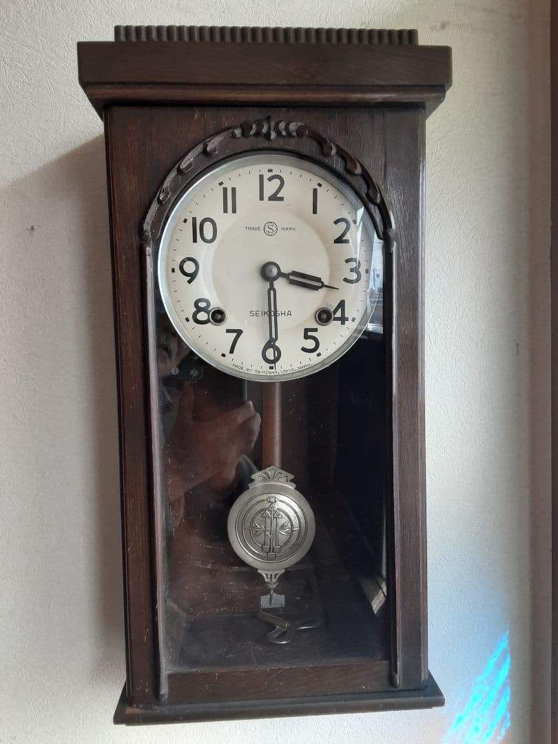 昭和ロマン、可愛いデザインのSEIKO 掛時計 、スリーゲールタイプ、動作品