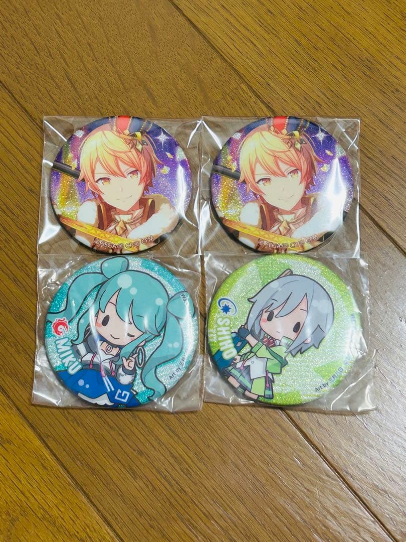 プロセカ　天馬司　初音ミク　グリッター缶バッジ