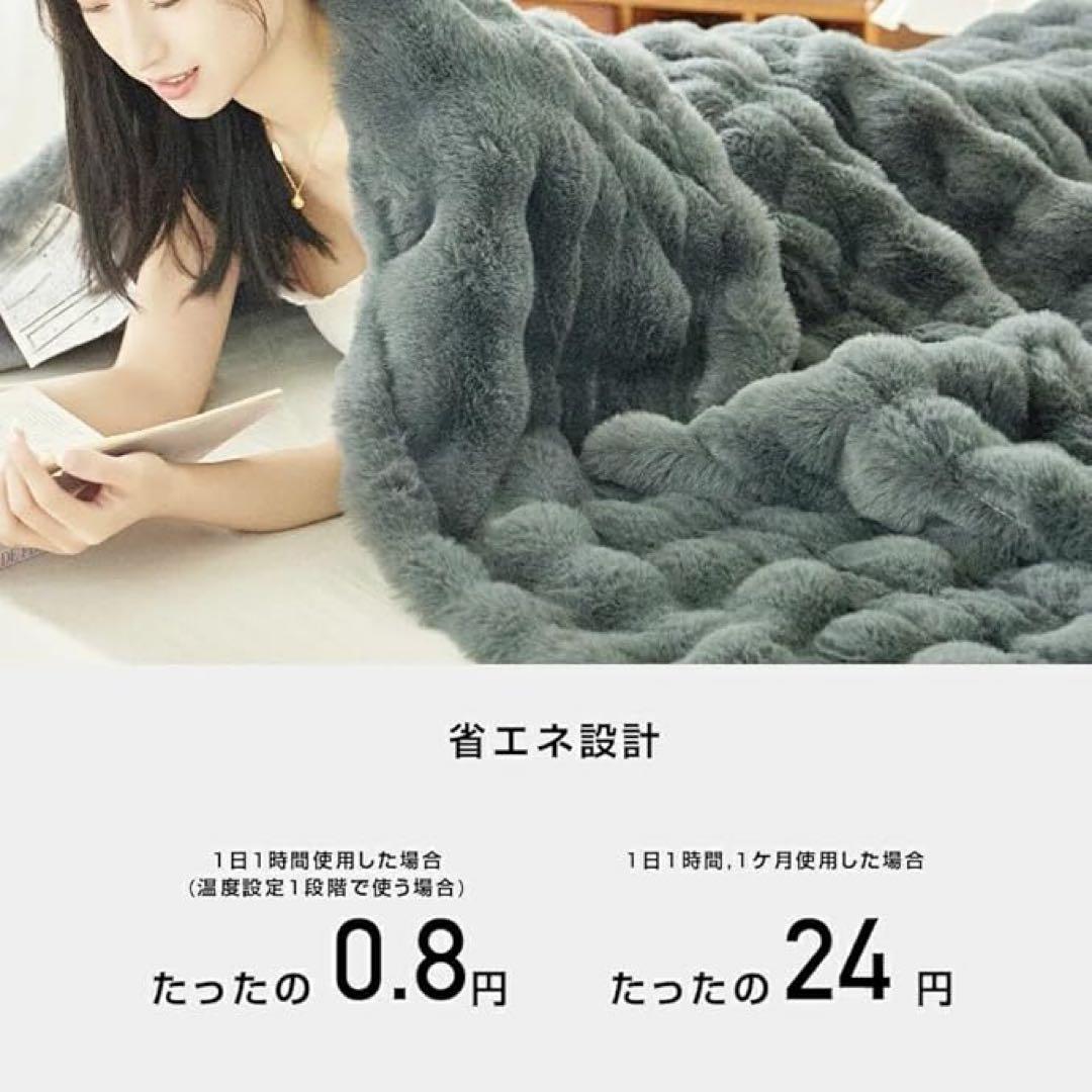 電気毛布 掛け敷き ひざ洗える ふわとろ 2枚合わせ 大きいサイズ タイマー付
