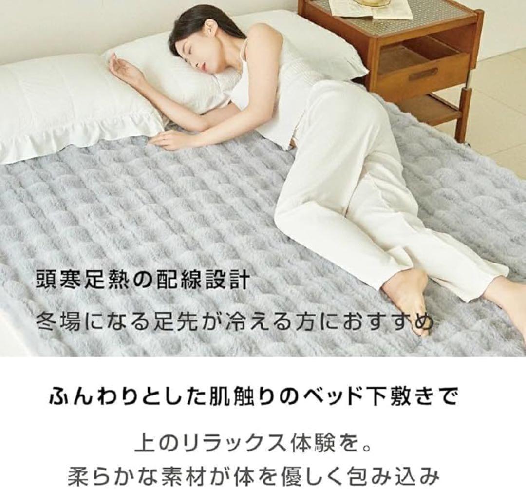 電気毛布 掛け敷き ひざ洗える ふわとろ 2枚合わせ 大きいサイズ タイマー付
