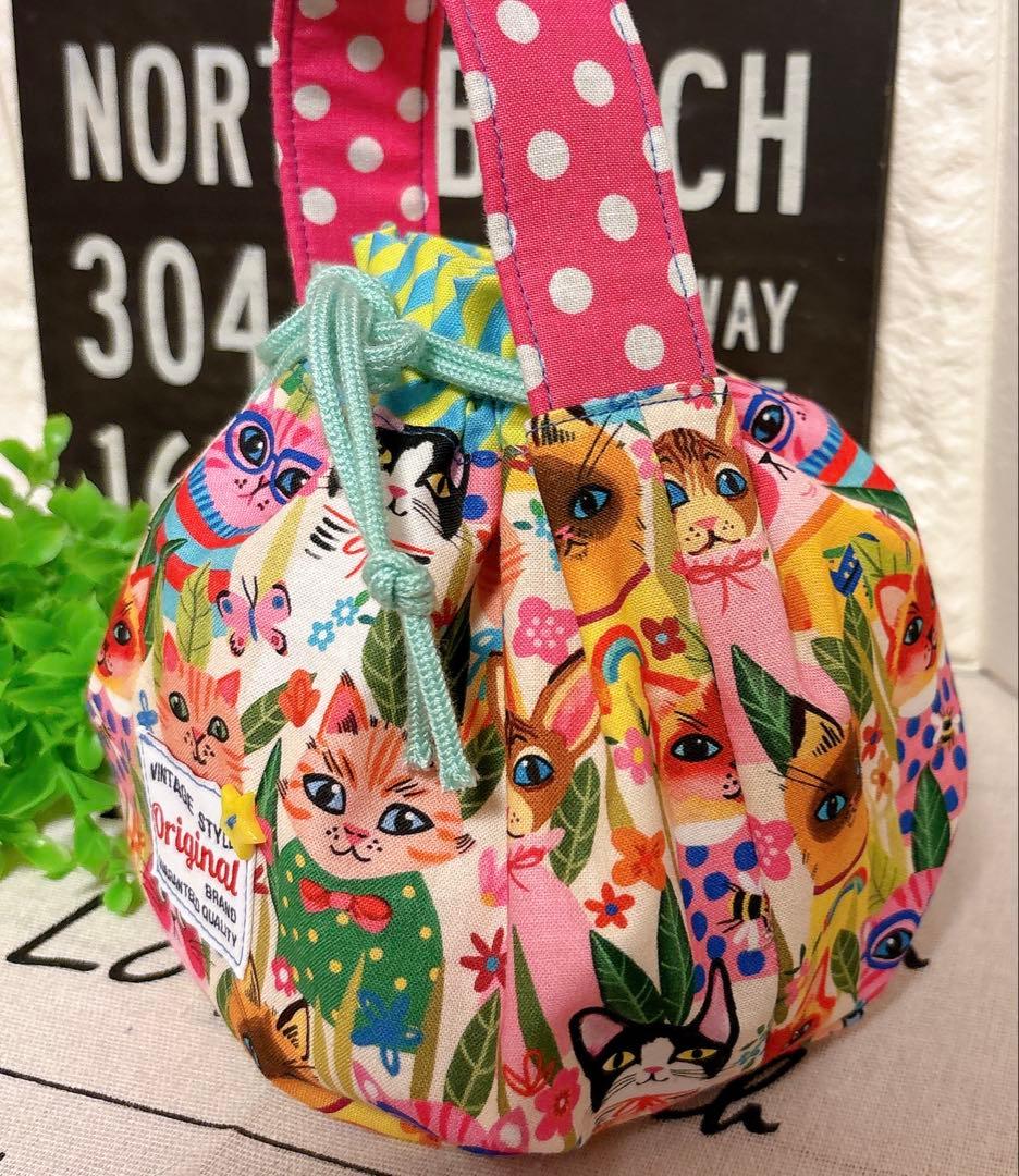 【専用お取り置き】 handmade＊⭐️CORO❤️ワンハンドル巾着＊おにぎり巾着