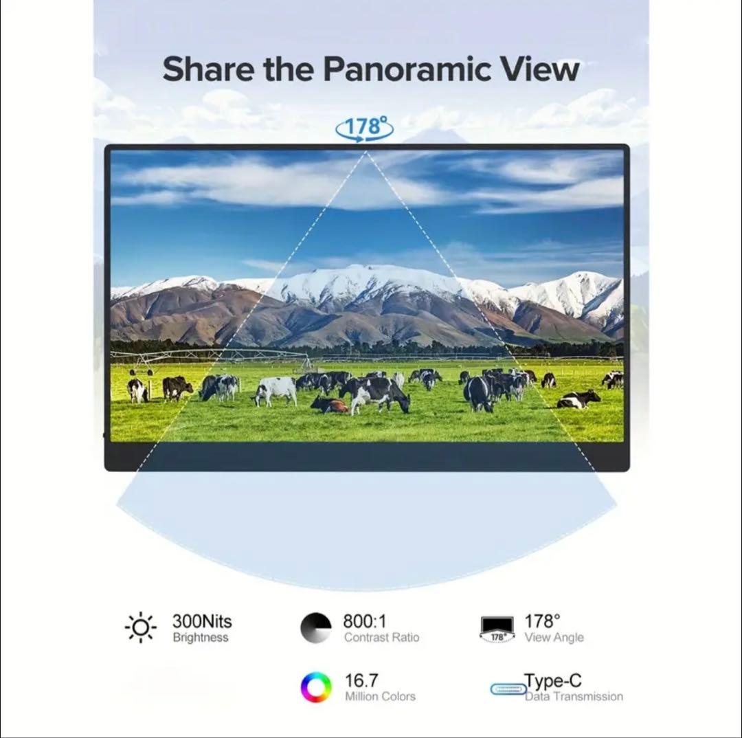 UPERFECT 15.6インチ モバイルモニター 1200P タッチスクリーン