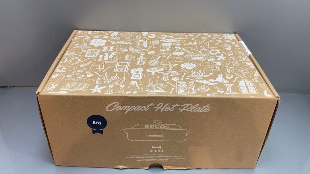 ☆未使用☆ BRUNO コンパクトホットプレート　ネイビー　BOE21-NV