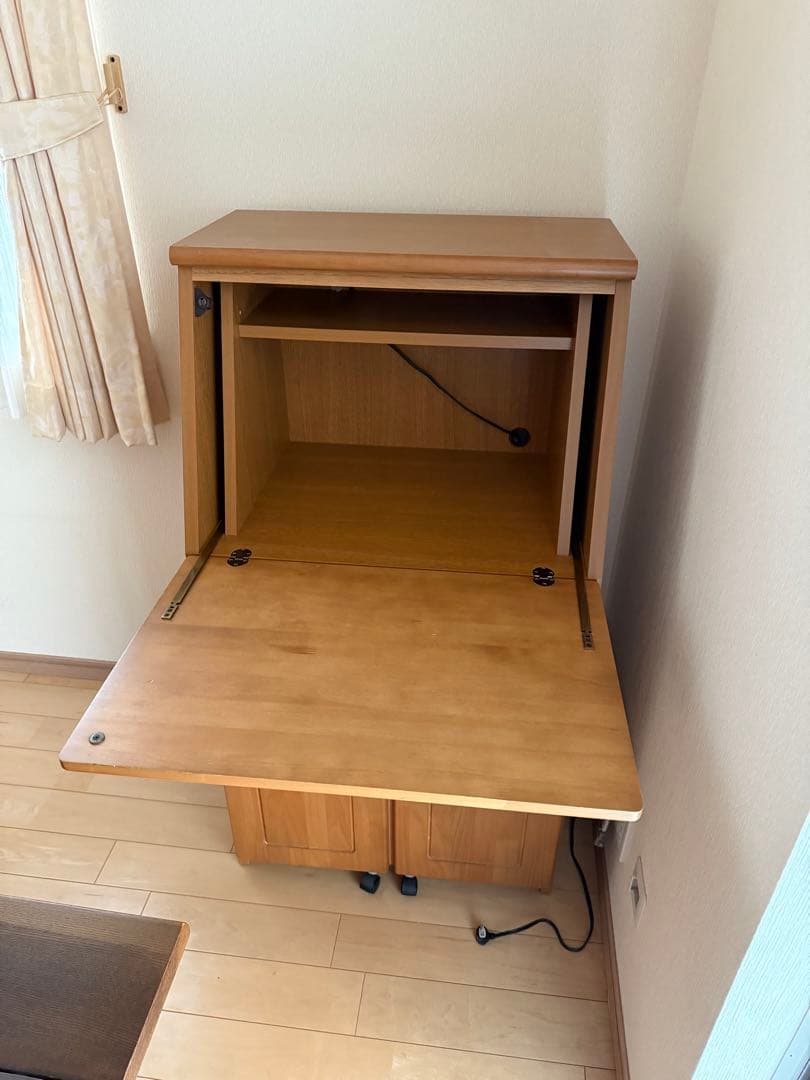 [値下げしました]天然木製 ライティングデスク 学習机 シンプルデザイン