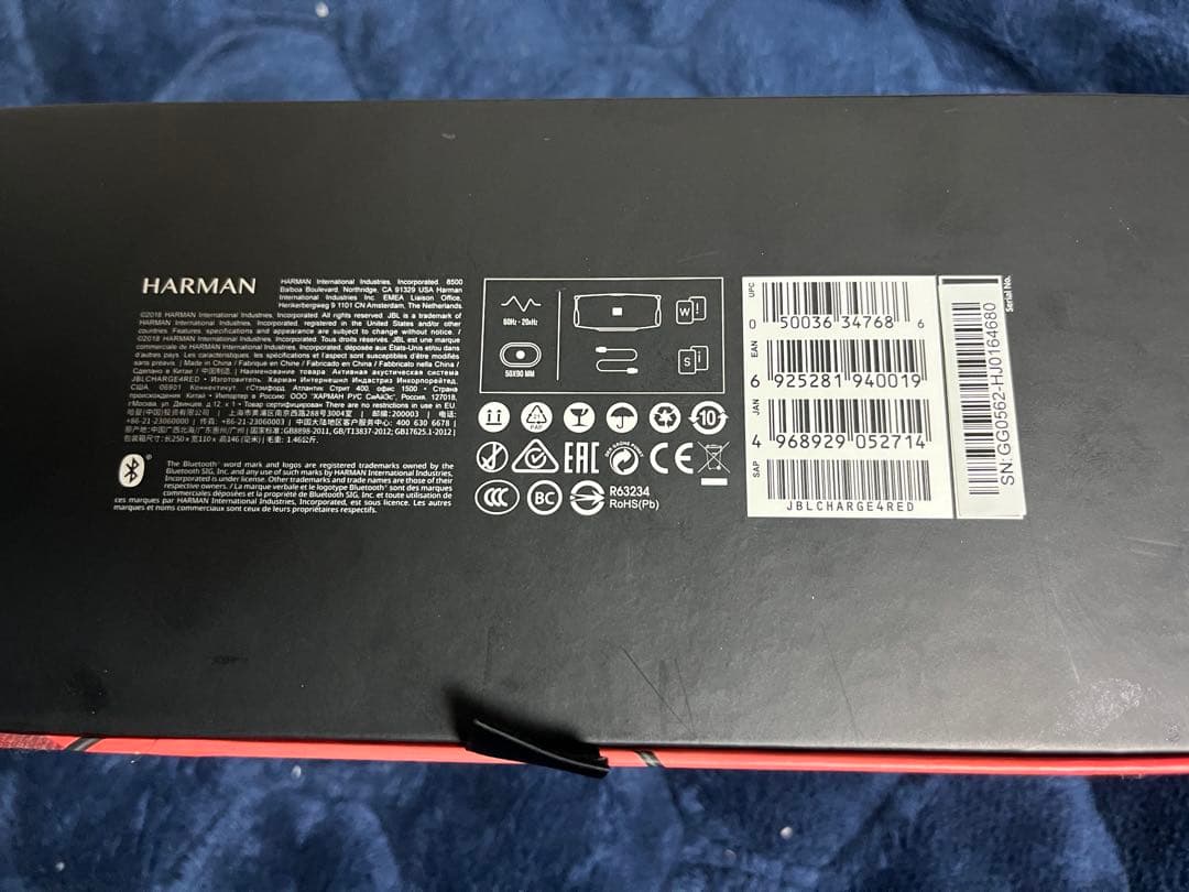 JBL CHARGE 4 レッド ワイヤレススピーカー