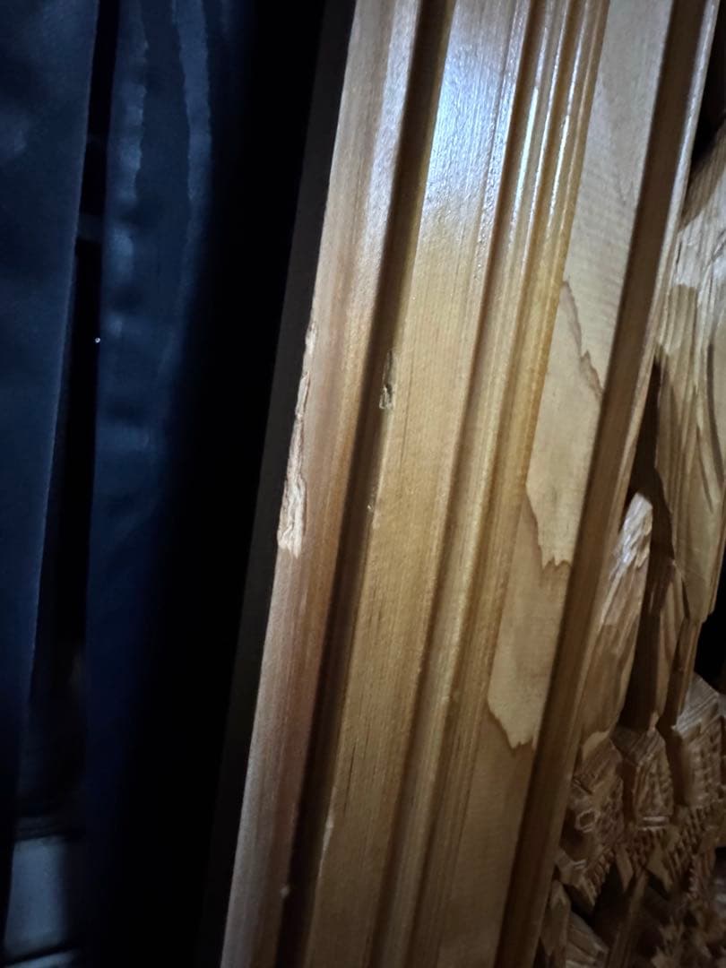 木製彫刻装飾パネル 欄間　2枚セット