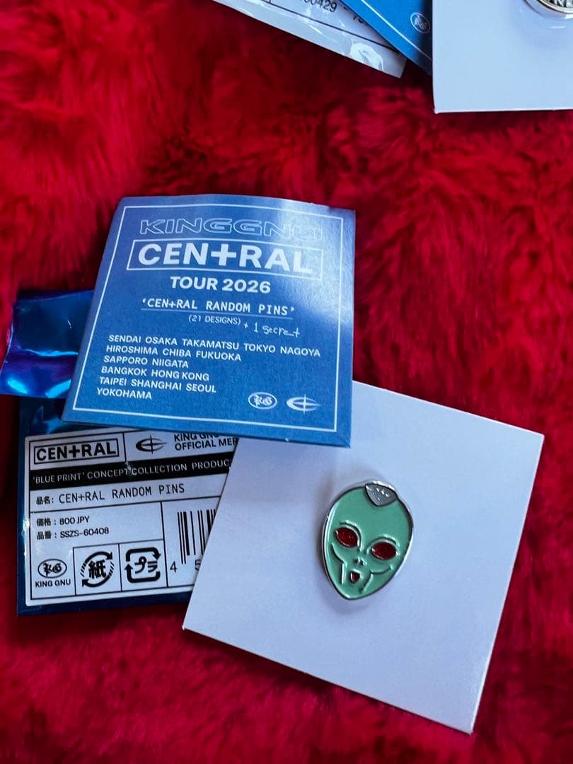 KingGnu キングヌーCEN +RAL ピンバッジ10個セット