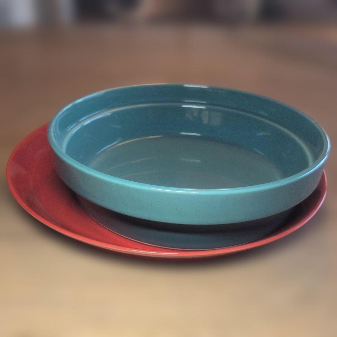 廃盤　波佐見焼　マルヒロ　プレート＆深皿　セット