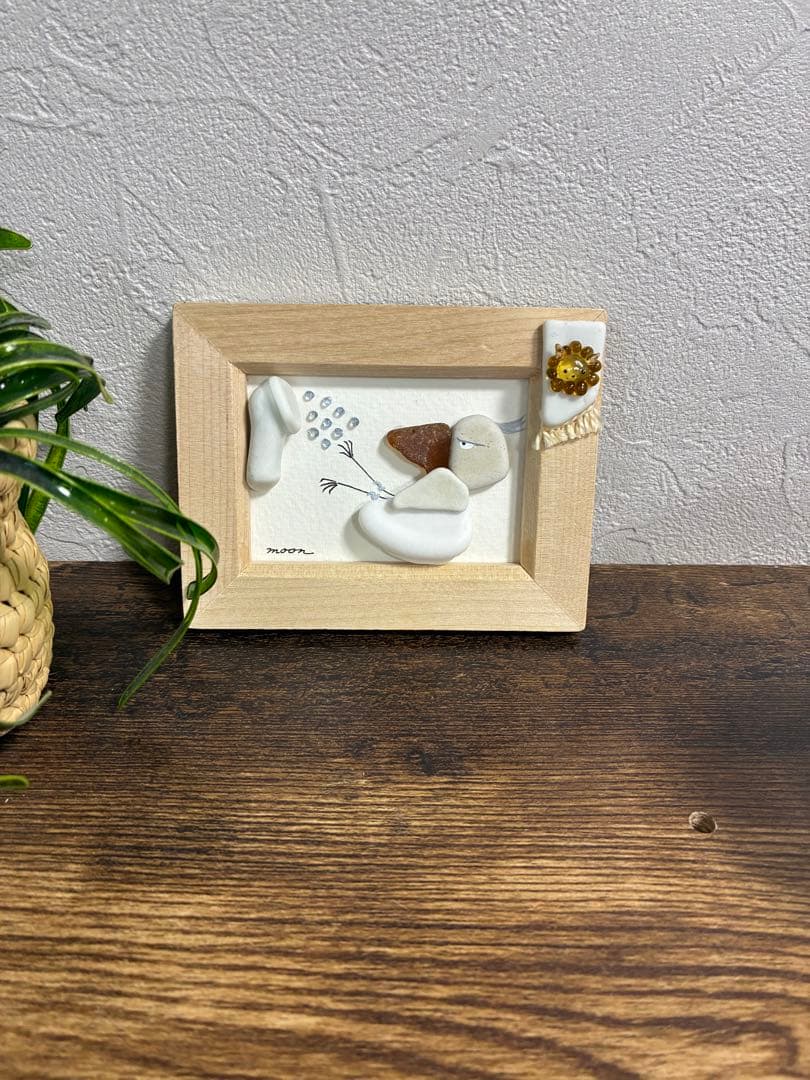 Du様3点おまとめ専用　シー陶器アートハシビロコウ　シーグラスハシビロコウ