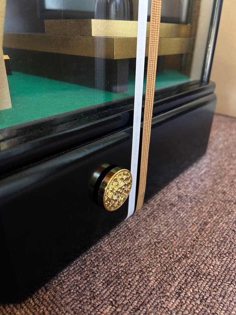 久月　五月人形 兜飾 ガラスケース付き