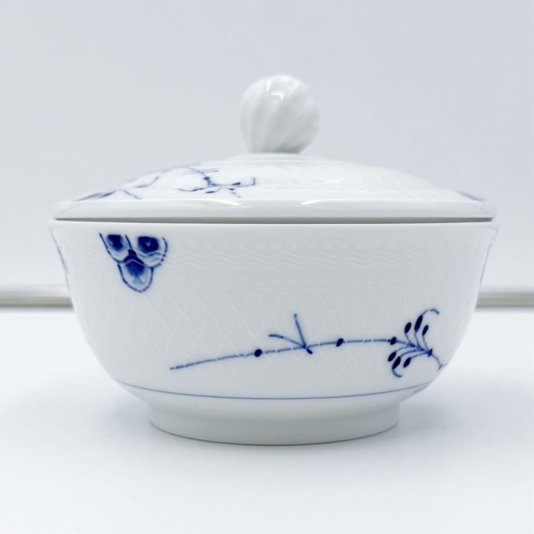美品 ロイヤルコペンハーゲン ブルーパルメッテ ボウル 蓋付き