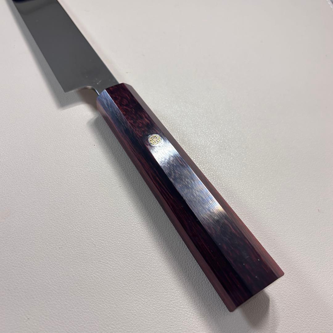 270mm 柳刃包丁 鏡面　紫檀八角柄 刺身包丁 「全鋼」'ᘲ
