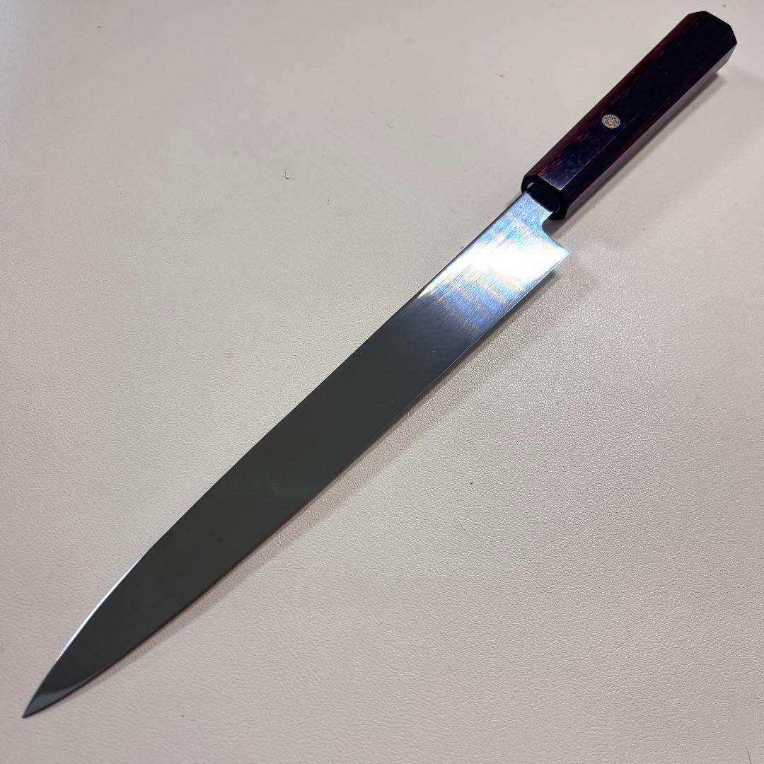 270mm 柳刃包丁 鏡面　紫檀八角柄 刺身包丁 「全鋼」'ᘲ