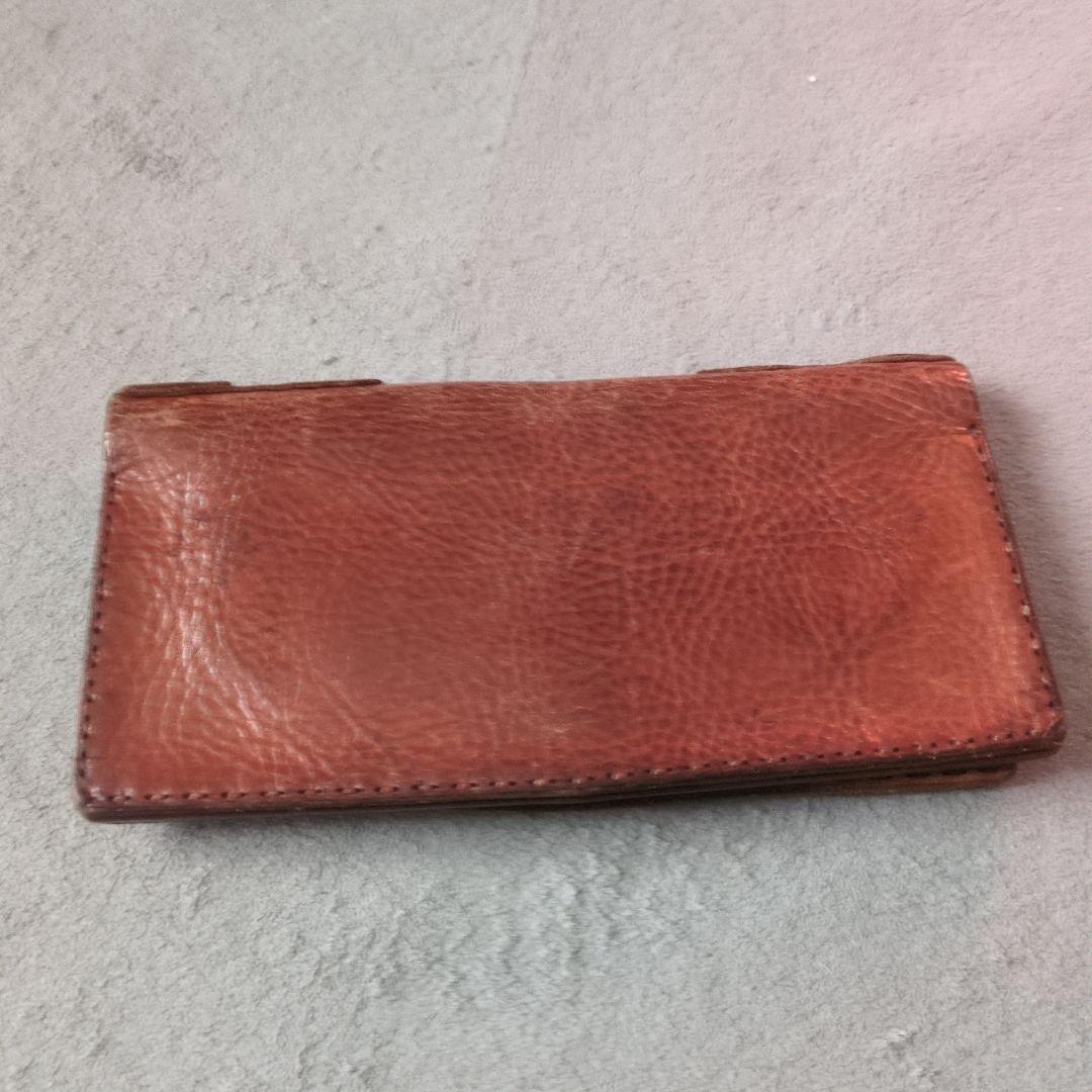 ojaga design ブラウンレザー 長財布 波状デザイン