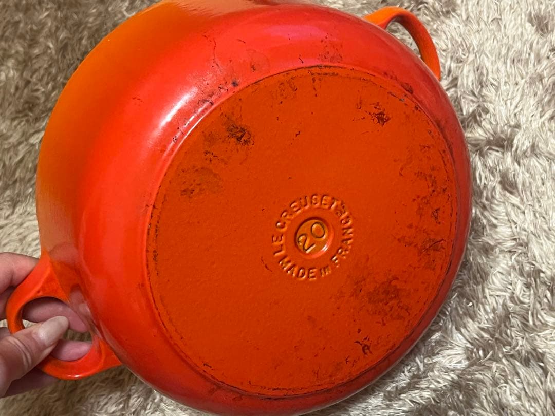 LE CREUSET ル・クルーゼ オレンジ 20cm両手鍋