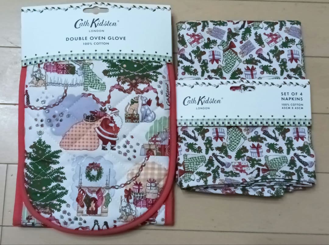 CathKidson ☆ クリスマス ダブルオーブングローブとナプキンセット