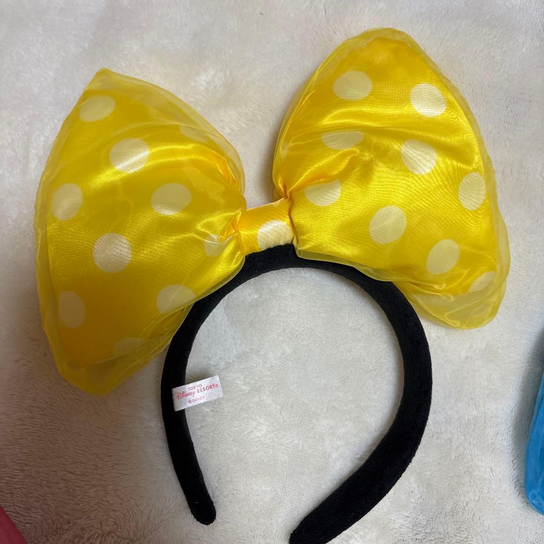 東京ディズニーリゾート　ミニー　水玉　ビッグリボンカチューシャ　5色セット