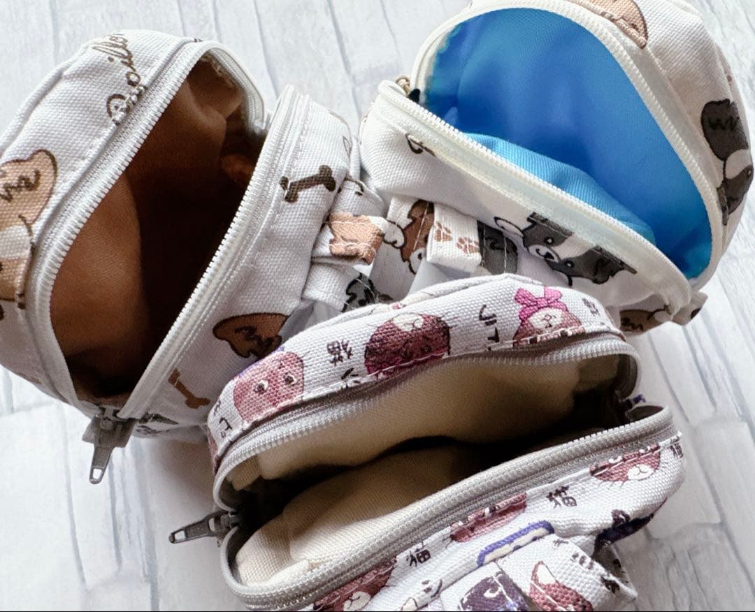 専用　ハンドメイド　刺繍　パピヨン　キーホルダー　ミニ＆ミニミニリュック型ポーチ