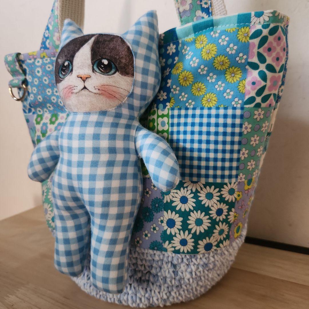 コヤンイサムチョン　春の毛糸のミニカゴバックバック　ハンドメイド