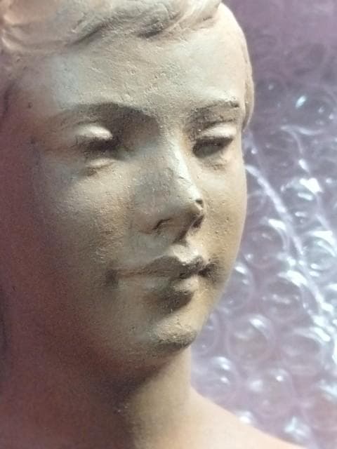 山本稚彦 さわやかな朝 裸婦像 日展評議員 46.5cm 置温