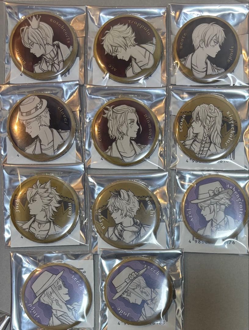 新品　ツイステ　roman 缶バッジ　フルコンプ　イデア　アズール　マレウス